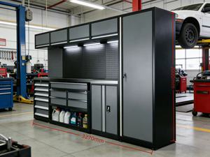 Armoire à outils métallique personnalisable pour atelier, en acier à fermeture amortie, idéale pour atelier, <span class=keywords><strong>garage</strong></span>, quincaillerie et mobilier - Product Image 4