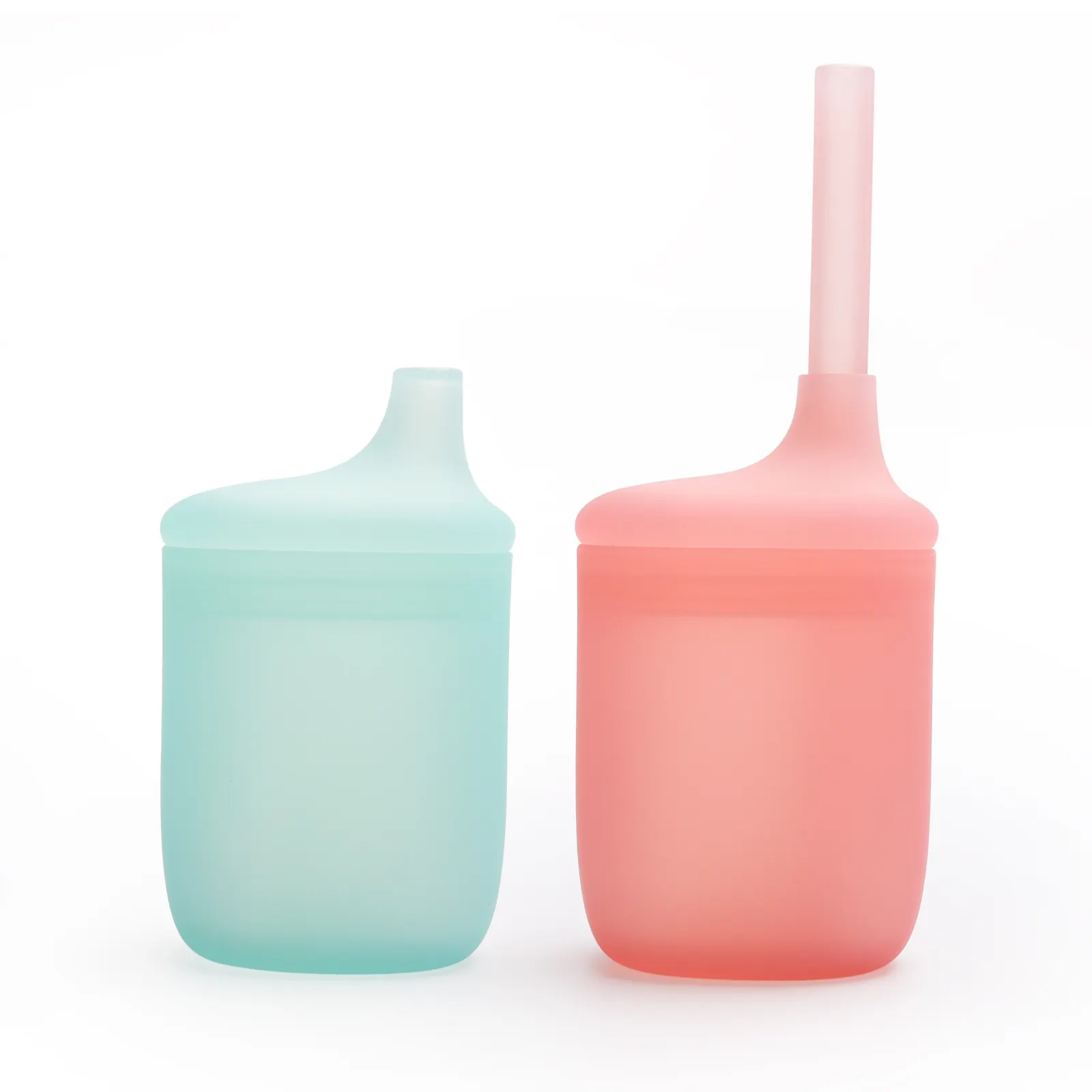 La más nueva taza de chupete de entrenamiento para niños pequeños a prueba de derrames de alta calidad con tazas de chupete de silicona para bebés