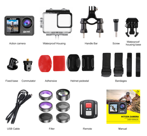 Cao cấp 6 trục ổn định 5K Camera hành động với 6 Bộ lọc màn hình cảm ứng tầm nhìn ban đêm Camera thể thao 4K 60 <span class=keywords><strong>fps</strong></span> wifi từ xa <span class=keywords><strong>cam</strong></span> - Product Image 6