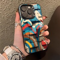 Coque de téléphone antichoc en PC rigide imprimée en 3D pour iPhone 16 Pro Max 15 14 13 12 11, coque arrière IMD, vente en gros