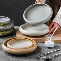 Bol rond en céramique japonais à succès, plat profond pour sushi et sashimi, bol à nouilles et à riz vintage coréen