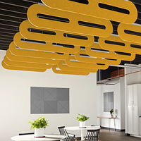 Panneaux acoustiques décoratifs Plafond suspendu insonorisé en forme de nuage 100% panneaux acoustiques en polyester panneaux muraux insonorisés