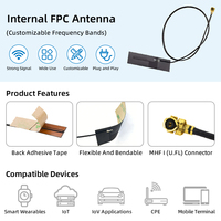 Antenne FPC double bande 2.4G 5.8G, antenne WiFi interne adhésive UFL I P E X pour routeur, passerelle