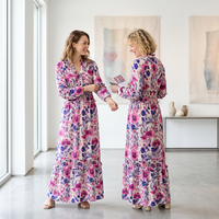 Fabricant direct d'usine, robes d'automne respirantes à imprimé floral numérique, commande en gros, logo personnalisé imprimé