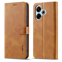 Étui de téléphone à rabat en cuir PU magnétique de luxe résistant aux chocs pour Redmi 13 4G & Poco M6 4G/Note 13R 5G