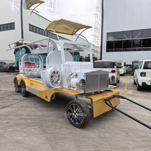 รถศพไฟฟ้าสไตล์วินเทจ รถโบราณ พร้อมพื้นที่ชมศพแบบโปร่งใส สำหรับงานศพกลางแจ้ง - Product Image 3