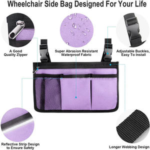 Usine Durable Fauteuil Roulant Accessoires Sac De Rangement Pochette Accoudoir Côté Organisateur - Product Image 3