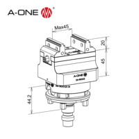 Etau auto-centrant CNC A-ONE / Etau à serrage centré / Etau pour machine-outil avec goujon de serrage (ITS50)