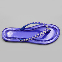 Sandales plates à pince pour femmes en cuir PU avec strass, style été, pour l'extérieur, vente en gros Chine