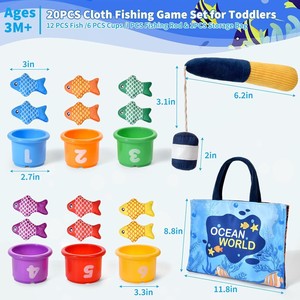 <span class=keywords><strong>Giocattoli</strong></span> per bambini <span class=keywords><strong>giocattoli</strong></span> <span class=keywords><strong>Montessori</strong></span> <span class=keywords><strong>1</strong></span> <span class=keywords><strong>anno</strong></span> bambini e bambine regalo di compleanno 10 in <span class=keywords><strong>1</strong></span> panno Set da pesca con impilamento tazza numero - Product Image 4