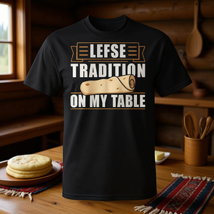 T-shirt Lefse Tradition per adulti, unisex, manica corta, girocollo, stampa digitale, cucina norvegese - Product Image 3