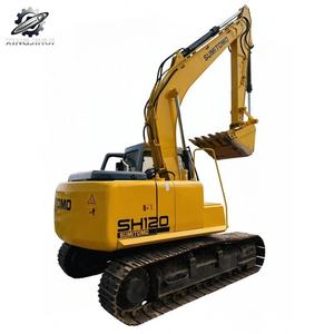 Excavadora de cadenas Sumitomo 120 usada, 12 toneladas, cucharón de 0.5m³, marca original japonesa, excavadora de construcción mediana, pocas horas, buen estado. - Product Image 1