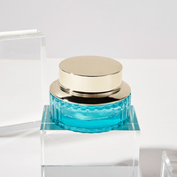 Ensemble cosmétique de luxe en verre transparent avec logo personnalisé (Spot & OEM), flacons pompe vaporisateur 40-120ml et pots 50g pour parfum, aromathérapie et soins de la peau