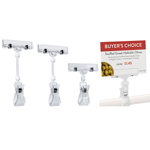 Prix bas supermarché affichage coloré en plastique rotatif étagère étiquette signe Clip porte-étiquette Clip - Product Image 1