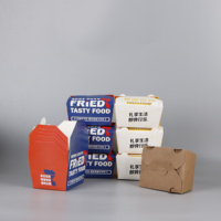 Boîtes alimentaires de haute qualité, emballages à emporter, boîte à lunch en papier kraft pour pique-nique, emballage alimentaire