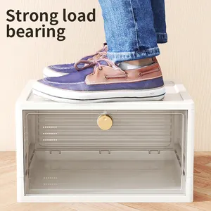 Factory Wholesale Plastic Shoe Case Aj Shoes Box Stackable Blind Box Storage Box