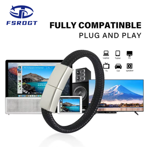 2024専用PU USBフラッシュドライブブレスレットポータブル4GB親指UディスクジャンプドライブデータストレージスタイリッシュなペンドライブデザインUSBメモリ - Product Image 4