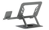 Support d'ordinateur réglable à 360 degrés °   Support d'ordinateur portable 2-en-1 avec support de téléphone L190, base rotative, rehausseur ergonomique pour ordinateur portable pour le travail