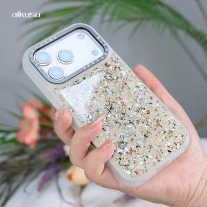Étui de téléphone personnalisé Aikusu Fashion en nacre de coquillage pour iPhone 17 16 15 14 14 12 11 Pro Max - Product Image 5