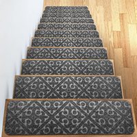 Tapis de caoutchouc TPE rayé pour escaliers, antidérapant et résistant, tapis d'escalier, auto-adhésif, 1 pièce