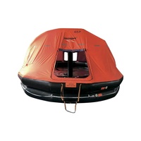 Radeau de sauvetage gonflable réversible en néoprène, capacité 6 personnes, norme SOLAS, couleur orange haute visibilité