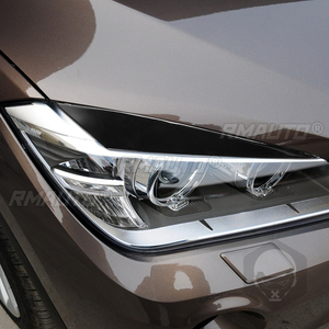 ฝาครอบตกแต่งขอบไฟหน้าสีดำ 1 คู่ สำหรับ BMW X1 E84 ปี 2009 2010 2011 2012 2013 2014 สติ๊กเกอร์ติดรถยนต์ ฝาครอบตกแต่งขอบไฟหน้า - Product Image 4