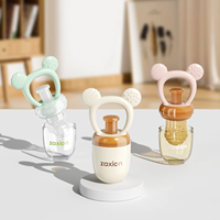 Ensemble d'alimentation pour bébés avec logo personnalisé du fabricant, sucettes en silicone sans BPA pour la congélation des fruits, mini-tétines d'alimentation pour bébés