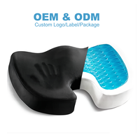 Coussin de siège ergonomique en mousse à mémoire de forme en gel, personnalisé avec logo OEM&ODM, en forme de U, orthopédique, pour soulager la douleur au coccyx, rafraîchissant et portable, certifié OEKO-TEX