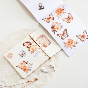 Libro de Pegatinas Reutilizables de la Serie Came From Flowers, Material para Manualidades de <span class=keywords><strong>Niñas</strong></span> Floristas, Diario con Anillas - Product Image 2