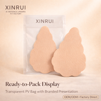 XINRUI Cache-tétons triangulaires en dentelle imperméables sans couture, autocollants adhésifs pour mariage, effet liftant pour femmes