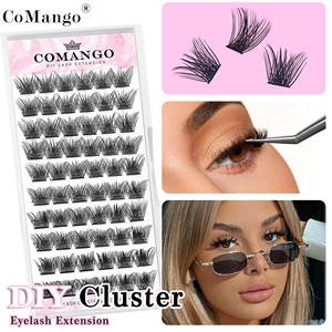 Comango Tự Làm 60 Cụm Lông Mi 3D Tự Nhiên Bó 8-18Mm C/D Phân Đoạn Chùm Cá nhân Faux Chồn 10 Hàng Lông Mi Trang Điểm - Product Image 3