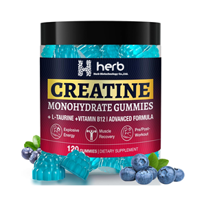 Gummies de renforcement musculaire en marque privée, nutrition sportive, énergie post-entraînement, supplément de créatine monohydratée, 60 unités pour adultes - Product Image 1