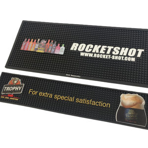 Customizable Long <b>Silicone</b> PVC Pub Mat Rubber Bar Spill <b>Pad</b> Beer Rail Mat Drip Tray Non Slip Service Runner Placemat Coaster - Product Image 3