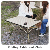 Vente en gros de tables et de chaises pliantes pour le camping en plein air, ensemble de chaises de table pour pique-nique et voiture autonome pliable portable