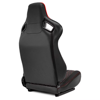 Siège de course universel YLA rouge en cuir de haute qualité avec coutures spéciales, réglable, pour simulateur de conduite et station de jeu