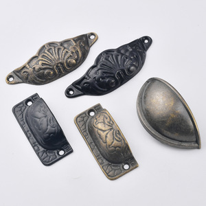 Furniture Handle Shell Drawer Oval Zinc Alloy Traditional Style Durable Cabinet Hardware - Product Image 1