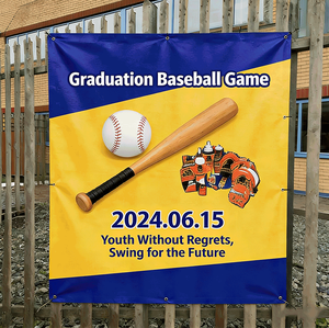 Custom Construction Bunting Band <strong>Graduation</strong> Baseball Banner Waterproof PVC <strong>Vinyl</strong> with Reinforced Hem for Outdoor Events - Product Image 1