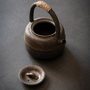 Service à thé Kung Fu en céramique, théière rétro japonaise faite à la main en grès, <span class=keywords><strong>bouilloire</strong></span> à ébullition - Product Image 6