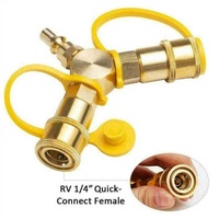 Adaptateur de raccordement rapide en Y pour propane de camping-car 1/4 pouce pour caravane