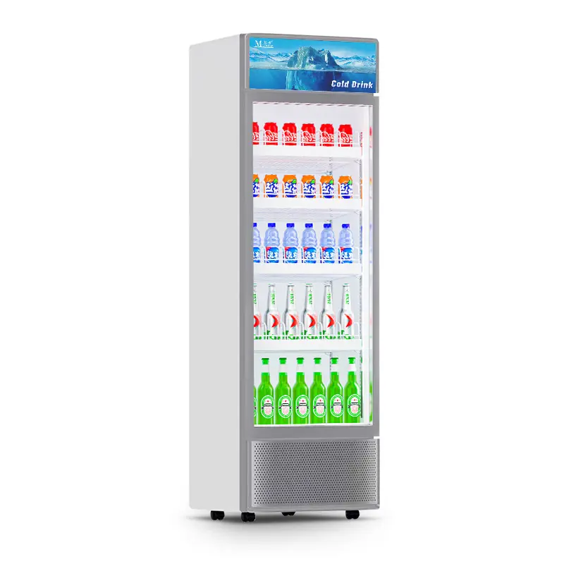 MUXUE wirtschaftlich einzelglas getränke display kühlschrank display kühlschrank vertikales display gefrierschrank direkte kühlung