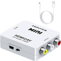 Adaptor hdmi ke Av 1080p60HZ HD, kualitas tinggi Video TV rumah Hdmi2av untuk proyektor kamera komputer