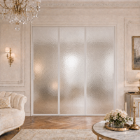 Porte coulissante en verre trempé avec cadre étroit, style moderne et minimaliste, en aluminium, pour séparation de pièce (chambre), insonorisée