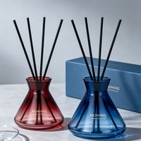 Diffuseur d'arômes de haute qualité, forme conique plate, transparent, rouge, bleu, gris, ambre, 200 ml, vide.