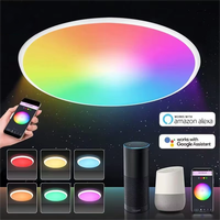 Lámpara de Techo Inteligente con Atenuación y Ajuste de Color, Material PP/PC, Triple Protección, Control Remoto por Aplicación, Compatible con Alexa, Personalizable