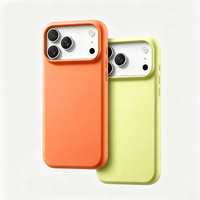 Coque de téléphone en silicone liquide premium, chargement sans fil magnétique, protection antichoc, couleur originale pour iPhone 18 Pro Max