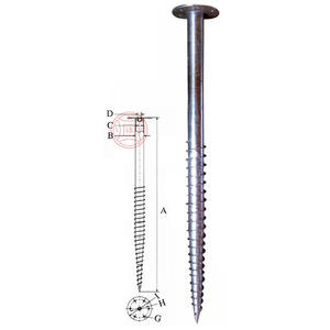 Anclajes Helicoidales en Forma de U a Precio de Fábrica, Anclajes Ligeros para Tierra, Montaje <span class=keywords><strong>Solar</strong></span> con <span class=keywords><strong>Azimut</strong></span> Ajustable, Acero Grado 15 Q235 para Taller - Product Image 6