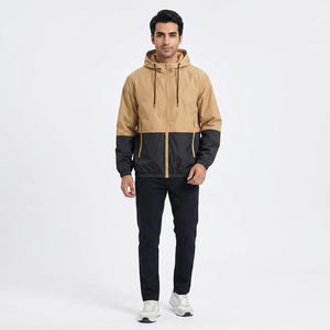Chaquetas Cortavientos, Chaqueta Impermeable con Capucha y Bolsillos para Exteriores, Chaqueta Transpirable para Hombre con Forro Interior de Malla y Bolsillos, Ligera - Product Image 1