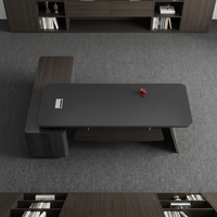 Bureau de direction classique en noyer foncé, design majestueux, artisanat intemporel