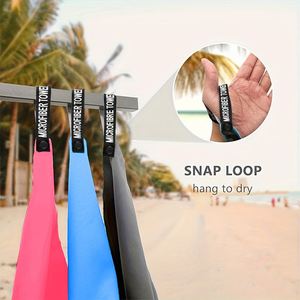 Serviettes de sport en polyester doux, couleur unie, très absorbantes, séchage rapide, faciles à plier et à ranger - Product Image 3