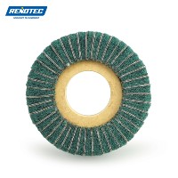 RENOTEC Tampon de polissage et de récurage en nylon non tissé vert, personnalisable, OEM, diamètre 110 mm, durable, haute efficacité, dureté moyenne